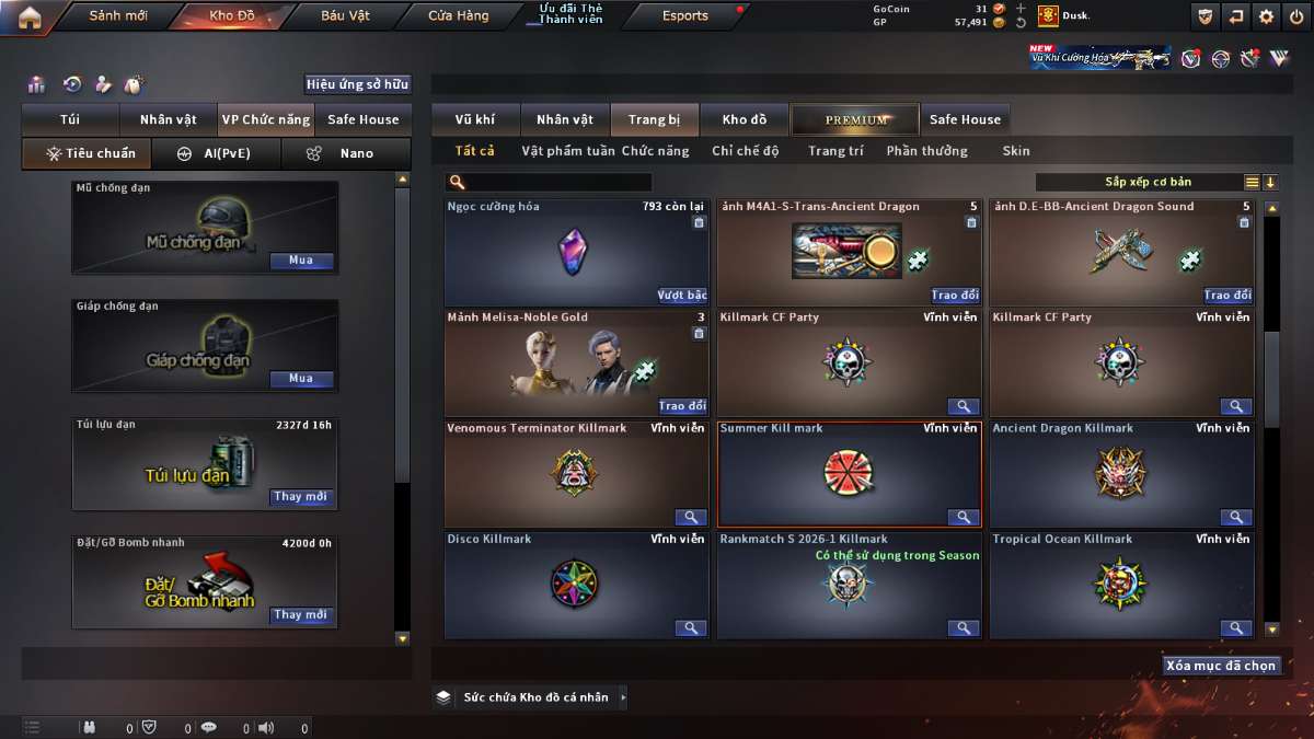 shop acc cf uy tin gia re